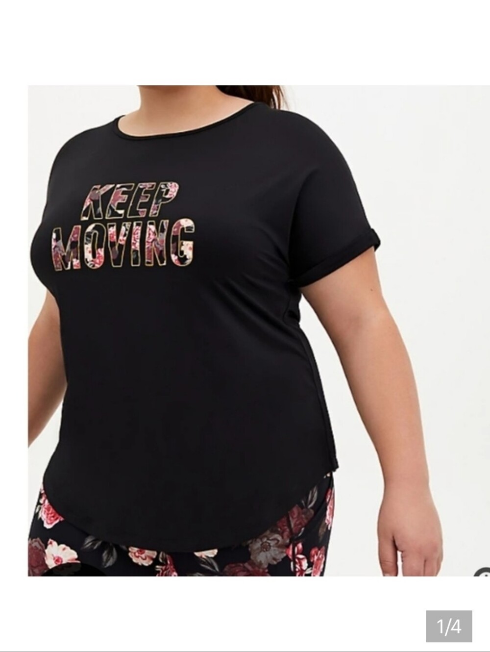 🆕KEEP MOVING BLACK WICKING ACTIVE TECH TEE